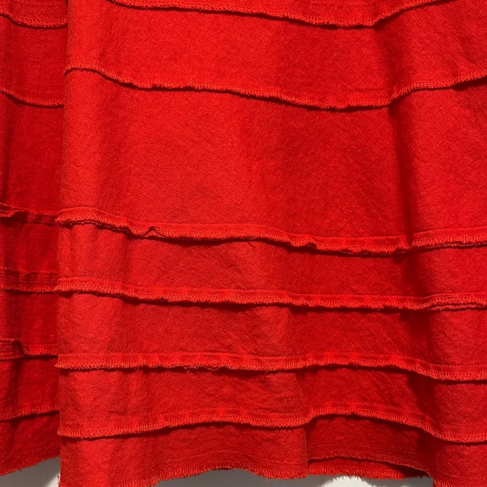 Cato Vibrant Orange A-Line Skirt - Picture 3 of 5